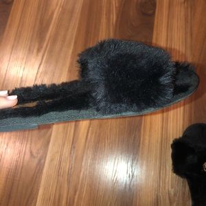 Fuzzy Micheal Kors slippers